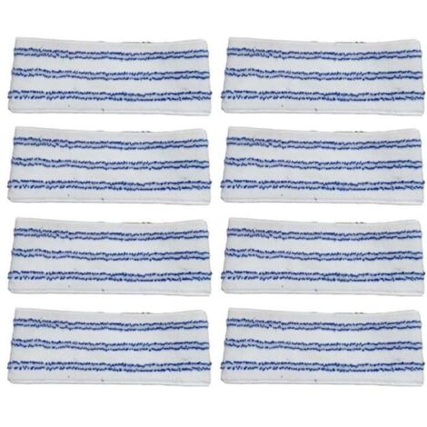 Lot de 8 serpillères en microfibre lavables et réutilisables pour Polti Vaporflexi Brush Eco Pro 3.0 (1/3)