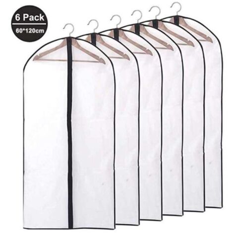 HT22807-SAC A HABIT .Housse de vêtements transparente. ensemble de 6 pièces. housse de vêtement. costume. veste. manteau. sac de v (1/4)