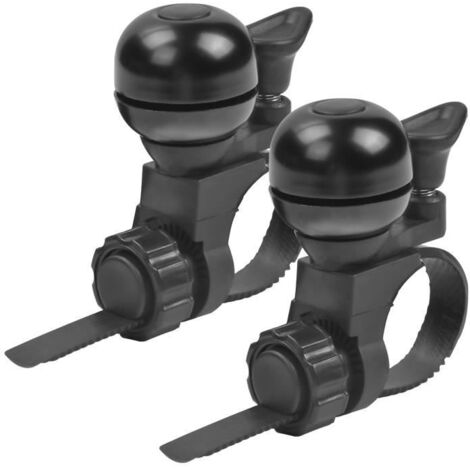 Sonnette de vélo - Noir - Lot de 2 - Cuivre et plastique - Son fort et clair (1/4)