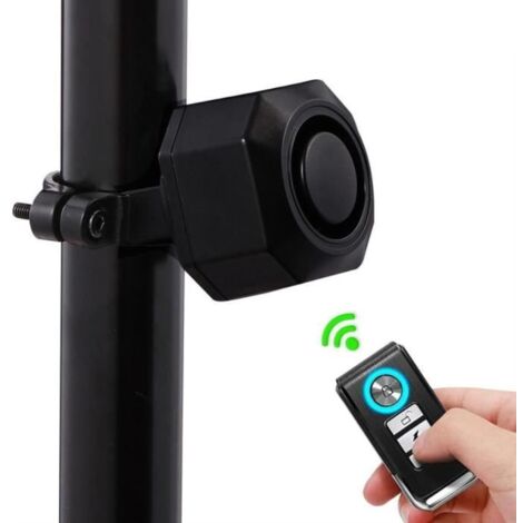 Alarme antivol de vélo - Système sans fil - Étanche IP54 - Télécommande - 110 dB - 700 mAh (1/3)