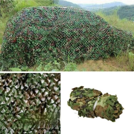 Filet de Camouflage militaire Woodlands feuille 3 x 5 m (Camouflage pour chasse-Camping) HB056 (1/4)