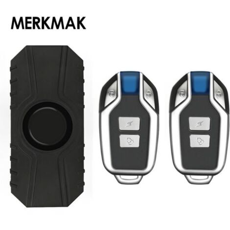 MERKMAK Alarme Antivol de vélo sans Fil avec 2 Télécommande , Son Super Puissant De 113 DB 7 niveaux Sensibilité (1/3)