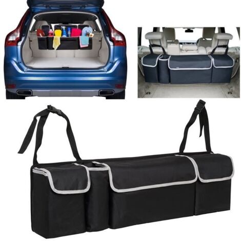 NEUFU Sac Rangement Siège Voiture Auto Stockage Long En Oxford Tissu 90x12x25cm