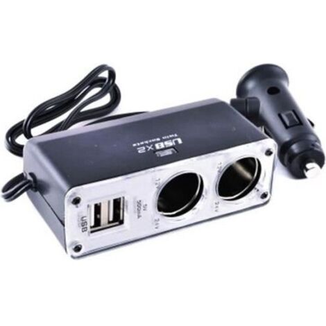 Double prise allume cigare / 2 prises et 2 ports USB (1/2)