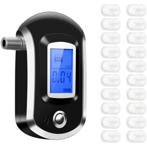 Queta Testeur d\'alcool Professionnel Éthylotest Électronique Portable Analyseur de Souffle avec 20 Embouts (1/4)