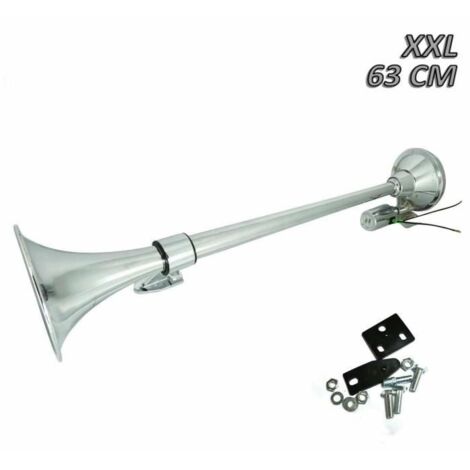 Klaxon d\'Air Compresseur Trompe 135dB Trompette Voiture Camion Bateau 12/24V