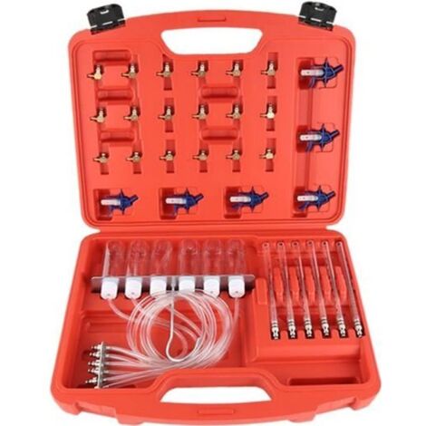 WISS Kit Test Débit Pour Injecteur à Rampe Commune et 24 Adaptateurs Diesel (1/4)