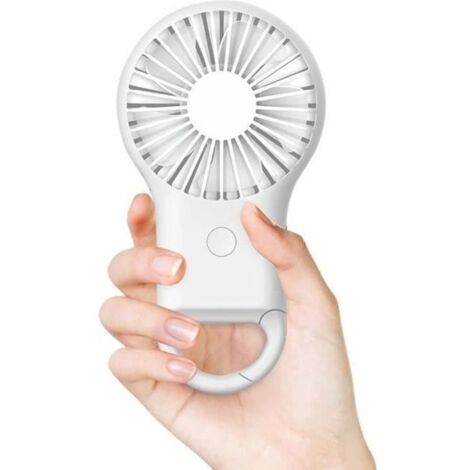 Mini Ventilateur Portable USB Rechargeable 800mAh Batterie 3 niveaux de vitesse du vent LED Lumière colorée (1/4)