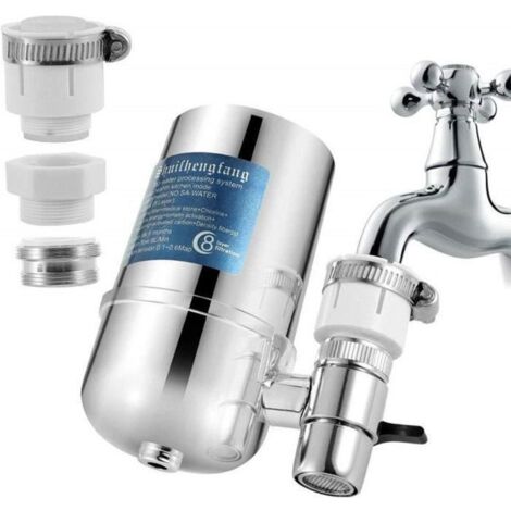Purificateur d\'eau de robinet - filtre à eau potable, pour robinet, évier de salle de bain, cuisine (1/4)