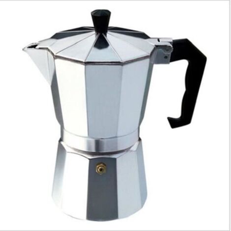Cafetière Italienne Aluminium Moka - Marque - 600ML 12 tasses - Gris (1/4)