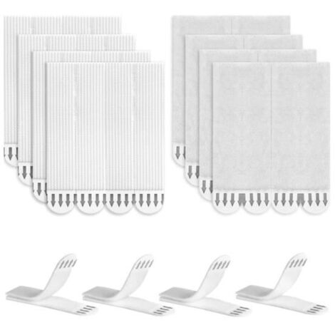 24 Paires Bandes de Suspension pour Photos, 48 Pcs Languette Accroche Tableau Adhésif Accroche Tableau sans Percer pour Fixation (1/4)