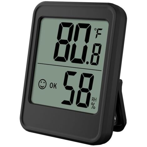 Thermomètre Intérieur d\'humidité et Hygromètre Électronique, Mini Station Météo avec Commutateur ℃-℉ pour Maison, Bureau, Serre