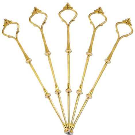 5x 3 etage Poignee Support d\'assiette Presentoire Gateau dore (1/2)