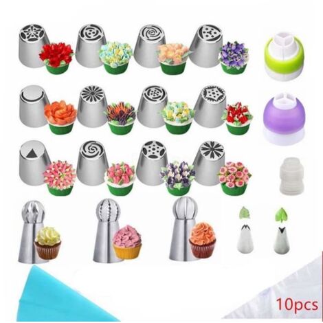 Douilles à Pâtisserie - Heureux d\'acheter - Kit de Décoration - Acier Inoxydable - 31 Pcs - Facile à Utiliser (1/4)