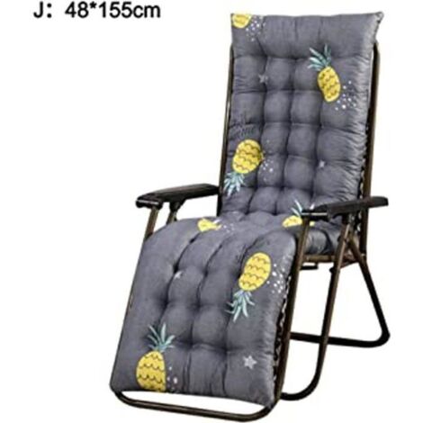 Coussin Chaise Longue Bain de Soleil,Coussin Transat Jardin Exterieur 48155CM ( Pas compris transat) (1/4)