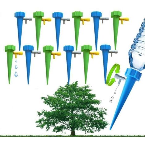 12PCS maison automatique usine d\'arrosage goutte outil irrigation système de jardinage Accessoires décoration (1/4)