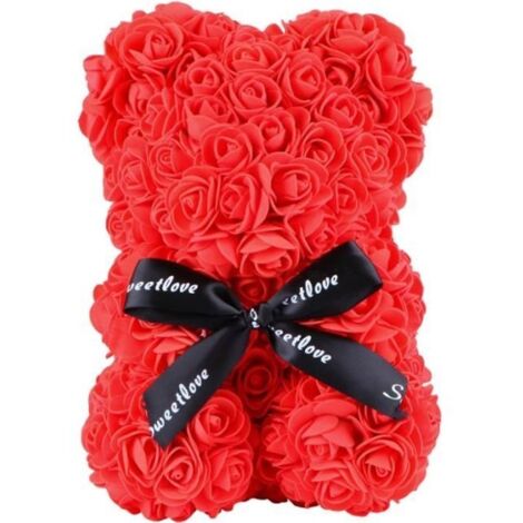 Ours rose mignon amour fleur ours artificiel pour toujours meilleur cadeau de graduation FLEUR STABILISEE - FLEUR ETERNELLE (1/4)