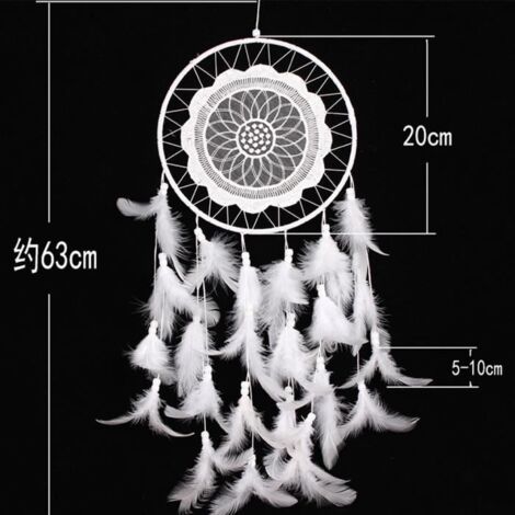 Perle Plume Catcher New Dentelle rêve Hanging Décoration Ornement de cadeau (1/2)