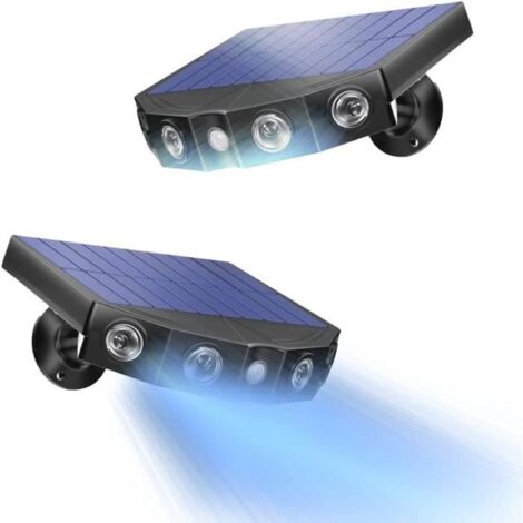 Lampe Solaire d\'Extérieur - Noname - 2 pièces - Détecteur de mouvement - LED intégrée - Noir (1/4)