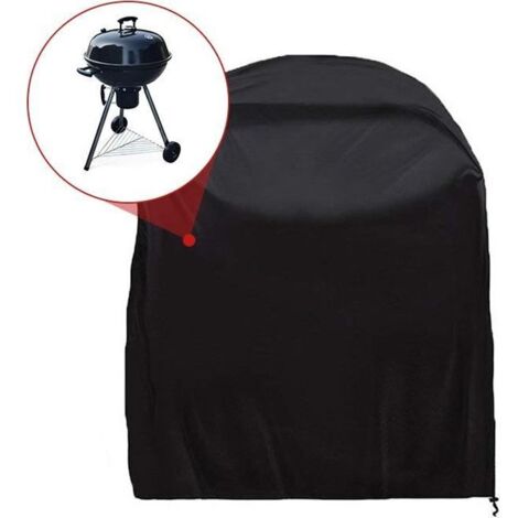 Housse de protection pour barbecue rond 58 x 77 cm - Noir en polyester 190T (1/4)