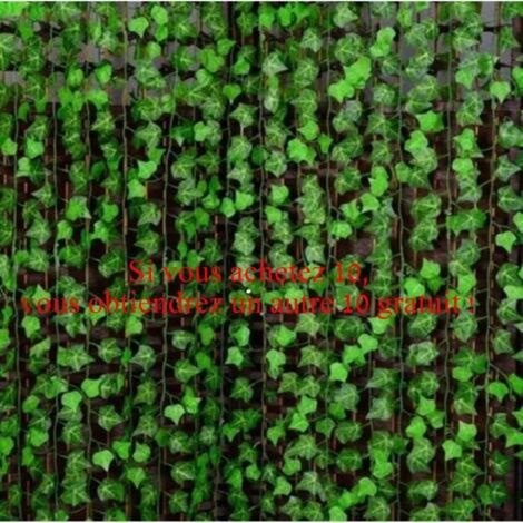12pcs x 2.5 M Plante Artificielle Feuille Lierre Vigne Vert Décor Maison Jardin Mariage (1/2)