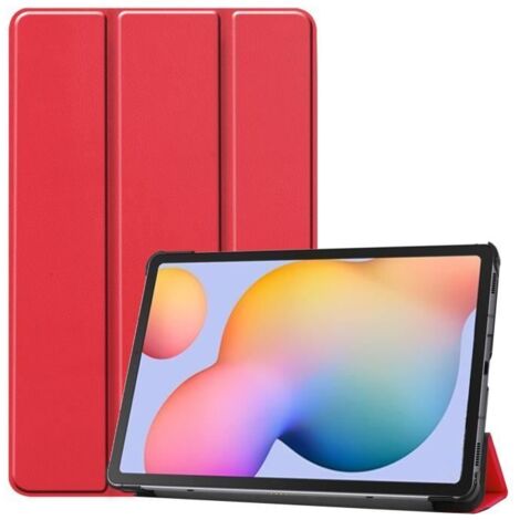 Pour Samsung Galaxy Tab S6 Lite Coque (2020 SM-P610- SM-P615) Tablette Housse Étui Protection avec Support Anti Choc Mince -rouge (1/4)