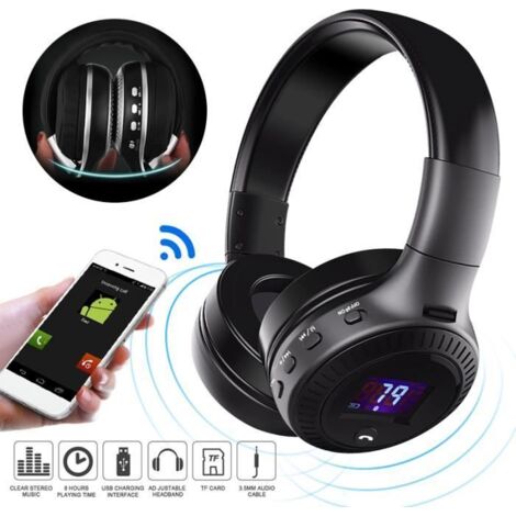 Casque Audio Bluetooth LCD USB Zealot B19 TF Bass Stéréo NOIR - Zealot (1/4)