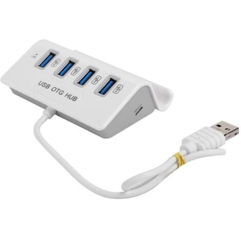 Sonew Hub d\'ordinateur Station d\'accueil USB2.0 hub de bureau USB-C micro-USB 4-en-1 Type-C accessoire pour ordinateur portable (1/4)