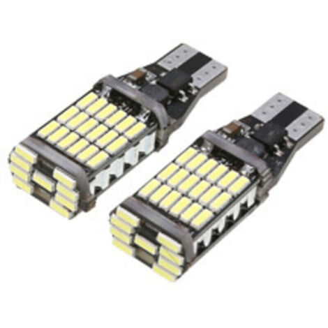 Ampoules de feu de recul LED 912 921, puces 2835 15-SMD haute puissance, ampoules T15 906 922 W16W sans erreur, feux de jour blancs 6 000 K (mise à niveau, lot de 2)