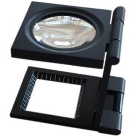 Loupe Compte-fils pliante ZGEER - 10X - Monture en métal - Noir (1/4)