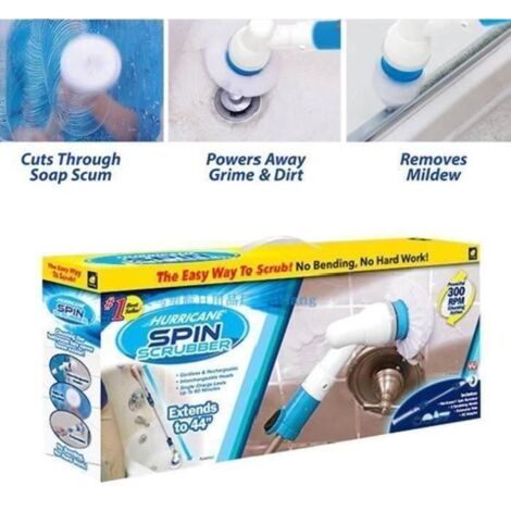 BG07789-Turbo Scrub Acti Brush Electric Long Handle Spin Scrubber Ménage Nettoyage Brush Suit Combinaison