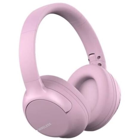 Casque Bluetooth sans fil, Casque stéréo HIFI pliable avec micro Bluetooth 5.1, prise en charge de la carte TF, Rose (1/4)
