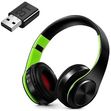 Casque de TV Sans Fil Bluetooth - GOBRO - Vert - Écouteurs HiFi - Basse Profonde (1/4)