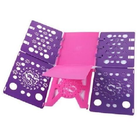 Planche à Plier Le Linge - plieur de Linge Enfant Adulte Vetement Chemise t-Shirt Tee Shirts 5868cm - violet et rose (1/4)