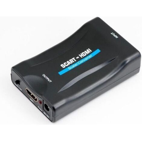 Convertisseur Péritel vers HDMI Adaptateur Scart vers HDMI 1080P HD pour DVD, Sky Box, STB, etc. (1/4)