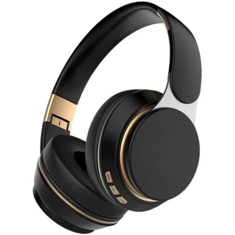 Casque Sans Fil HIFI Stéréo Pliable, Casque Avec Microphone Bluetooth 5.0 Radio MP3, Prise En Charge De La Carte TF, Noir (1/4)