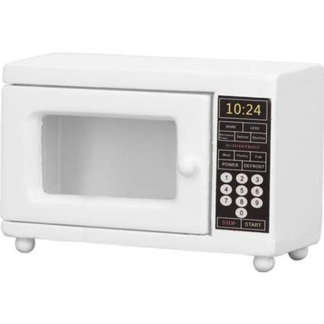 Q139825 Modèle de mini four à micro-ondes Mini four à micro-ondes modèle 1:12 Simulation scène de vie vive délicate Miniature