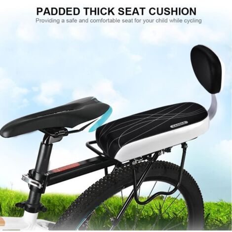 Siège de vélo arrière pour enfant PORTE BÉBÉ POUR CYCLE Junior porte bagage Selle Vélo Coussin dossier accoudoir