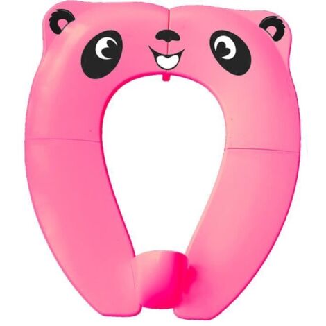 Bébé Réducteur de Toilette Pliable Siège Enfant Réducteur WC Voyage Folding Travel Potty Seat pour Enfants Bébé, Pink (1/5)