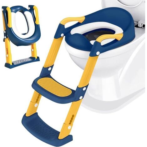 Rducteur de pot enfant sige bb rducteur de toilette agrandi avec marches adapt aux jeunes enfants-Blue b-bleu MAISON DE TOILETTE (1/4)