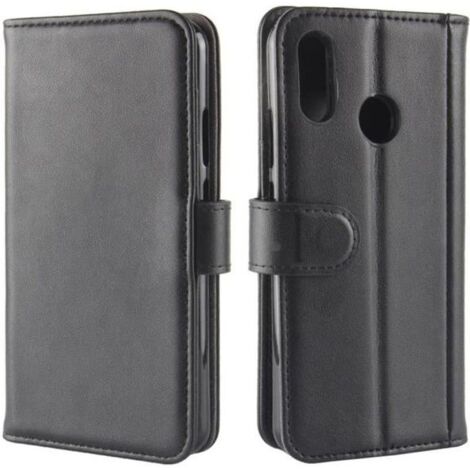 Coque Huawei P20 Lite, Haute Qualité Cuir Portefeuille Housse Anti chocs Protection Etui Huawei P20 Lite (5.84\") - Noir (1/4)