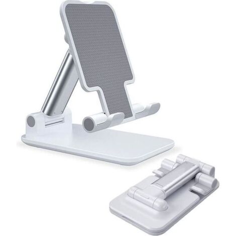 Support Téléphone/Tablette avec Hauteur et Angle Réglable, Portable Support Téléphone/Tablette pour iPhone 11 Pro/X/XS/XR, Samsung. (1/4)
