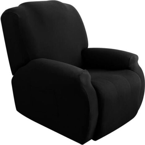 1 Pièce Housse Fauteuil Relax Complète Élastique Spandex Housse de Canapé - Noir