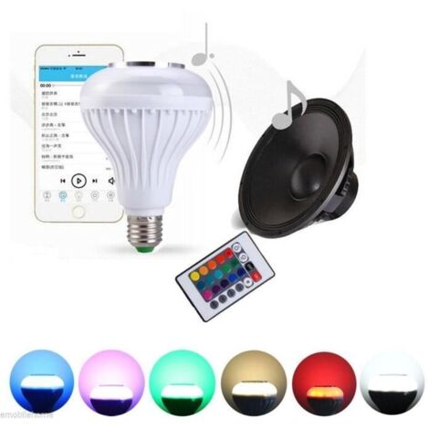 Ampoule Smart Bluetooth 3.0 Sans fil 6W E27 LED Lampe Ampoule haut-parleur & Musique 2 en 1 pour iPhone Samsung LG HTC