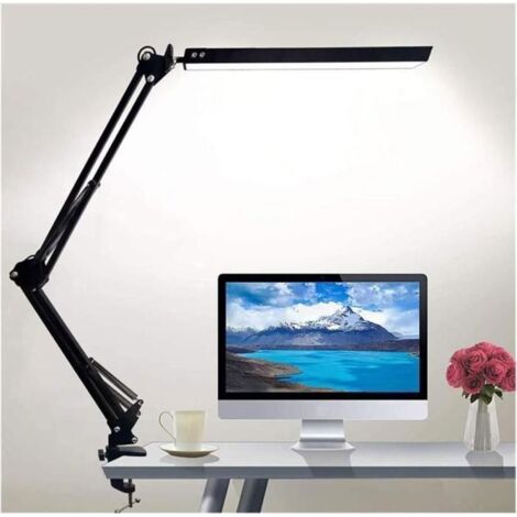MTEvoTX LED Desk Lamp,for Home,Office,Reading,Adjustable3 Color Modes,10 Brightness Levels Table Lamps - Noir