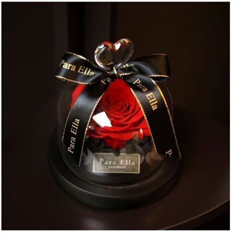 Rose éternelle - Coffret cadeau bouquet de roses - Rouge - Chambre - Fleur éternelle artisanat (1/4)