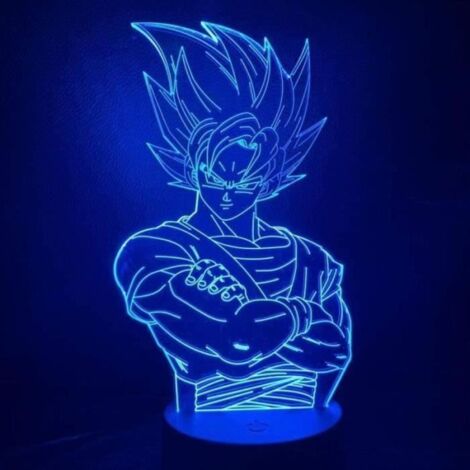 AWY12958-Cool Kids Led Night Lamp Dragon Ball Z Goku Figure Veilleuse Pour Enfant Chambre Décor Anime 3D Illusion Led Night Light (1/4)