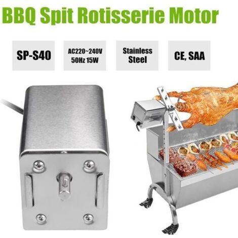 Moteur Rotatif Barbecue Gril Acier Inoxydable - Agneau Rôti Gigot Entier AC 220240V - 15W (1/3)