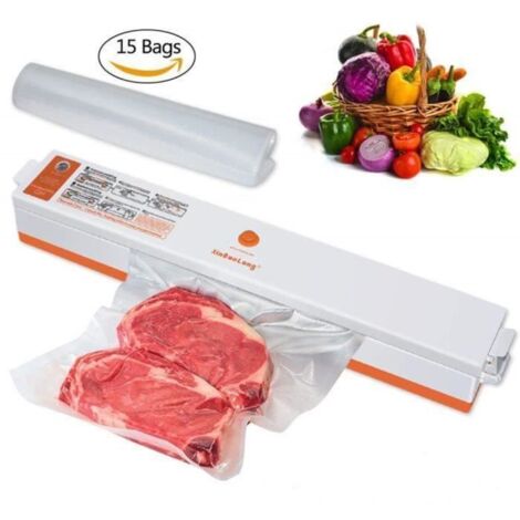 Scellant à vide, Machine sous Vide, 15 Vacuum Sealer Sacs Appareil de Mise Sous Vid Ménage Alimentation Automatique Système (1/4)