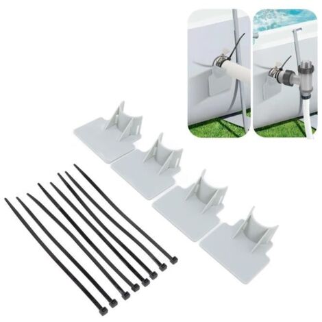 Support de tuyau de piscine VINGVO - ABS gris - DUO (1/4)